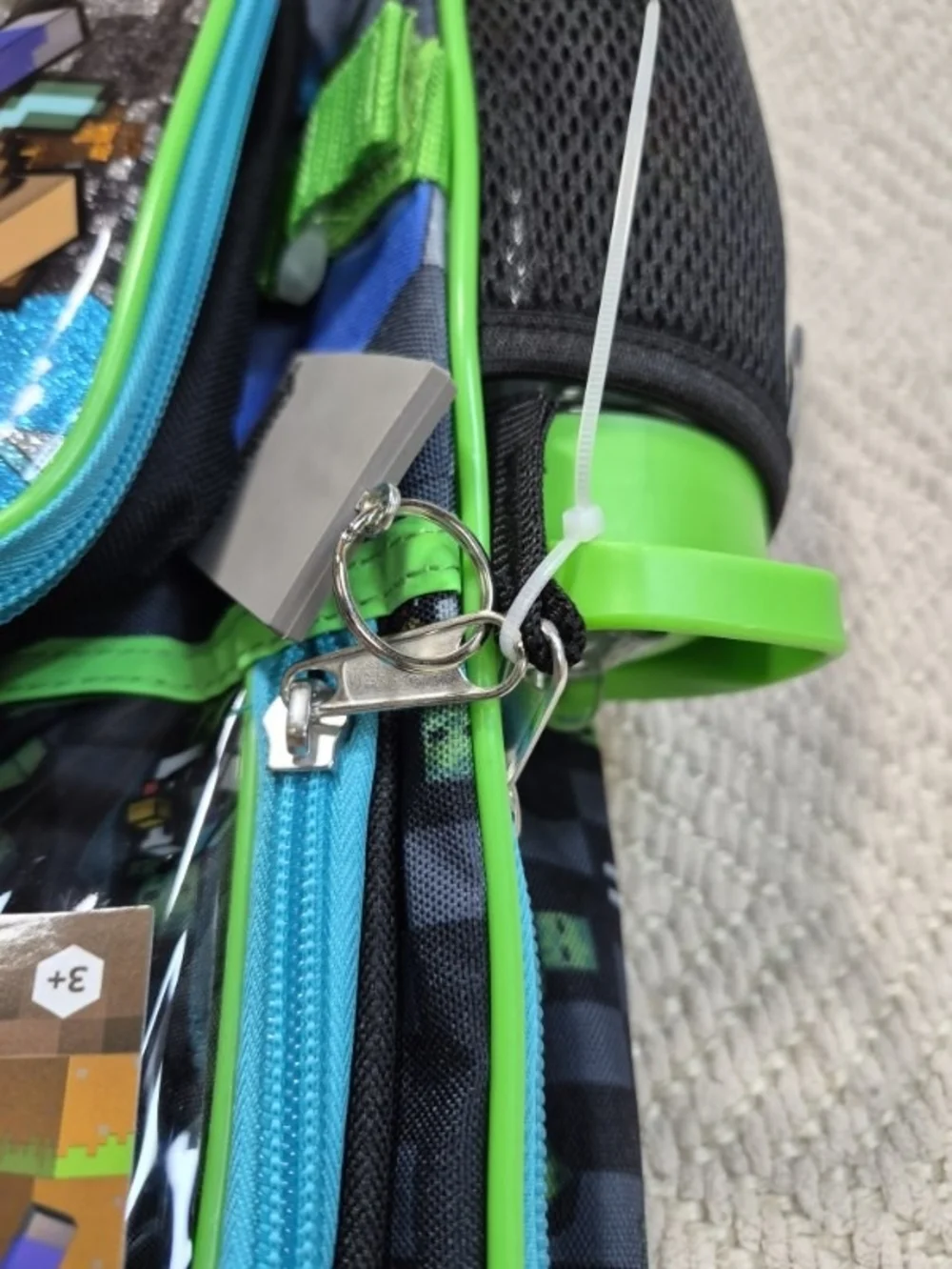 Minecraft Kids Green and Blue Backpack - Official Minecraft Design